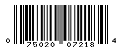 UPC barcode number 075020072184