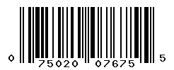 UPC barcode number 075020076755