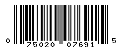 UPC barcode number 075020076915