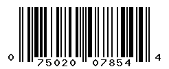 UPC barcode number 075020078544