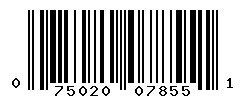 UPC barcode number 075020078551