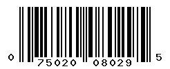 UPC barcode number 075020080295