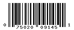 UPC barcode number 075020091451