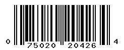UPC barcode number 075020204264