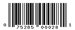 UPC barcode 075285000281