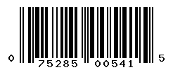 UPC barcode number 075285005415