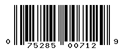 UPC barcode number 075285007129