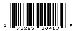 UPC barcode 075285204139