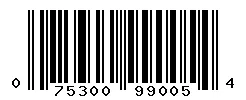 UPC barcode 075300990054