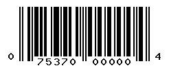 UPC barcode number 075370000004