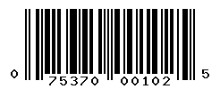 upc 075370001025 barcode image
