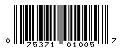 UPC barcode number 075371010057