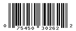 UPC 075450302622 barcode image