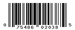 UPC barcode number 075486020385
