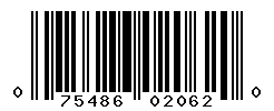 UPC barcode number 075486020620