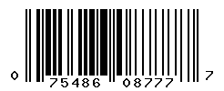 UPC barcode number 075486087777