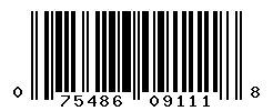 UPC barcode number 075486091118