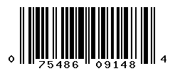 UPC barcode number 075486091484