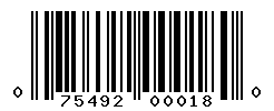 UPC barcode number 075492000180