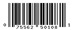 UPC barcode 075562501081