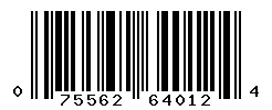 UPC 075562640124 barcode image