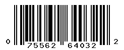 UPC barcode 075562640322