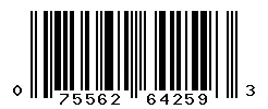 UPC barcode 075562642593