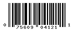 UPC barcode number 075609041211