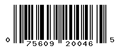 UPC barcode number 075609200465