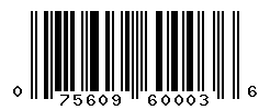 UPC barcode number 075609600036