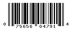 UPC barcode number 075656047914