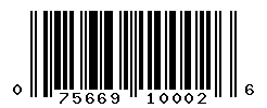 UPC barcode number 075669100026