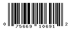 UPC barcode number 075669106912