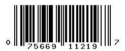 UPC barcode number 075669112197