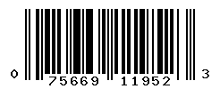UPC barcode number 075669119523