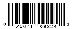 UPC barcode number 075671092241