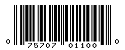 UPC barcode number 075707011000