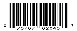 upc 075707020453 barcode image
