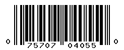 UPC barcode number 075707040550