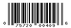 UPC barcode number 075720004096