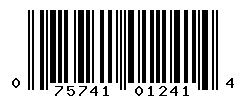 UPC barcode number 075741012414