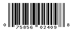 UPC barcode number 075856024098