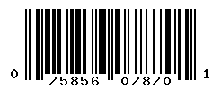 UPC barcode number 075856078701