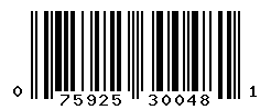 UPC barcode number 075925300481