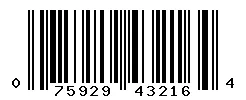 UPC barcode 075929432164