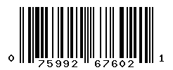 UPC barcode number 075992676021