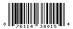 UPC barcode number 076114380154
