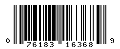 UPC barcode number 076183163689