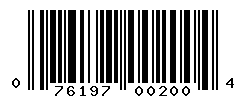 UPC barcode number 076197002004
