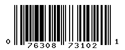 UPC barcode number 076308731021